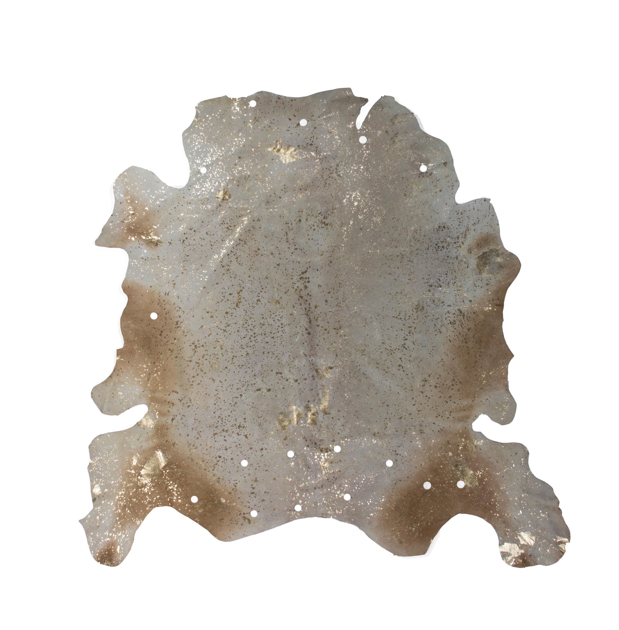 FLACHWEBETEPPICH Glam 110 Elfenbein / Gold Creme, Goldfarben  - Goldfarben/Creme, KONVENTIONELL, Leder (1.35qm)