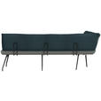 ECKBANK 165/225 cm  in Graublau  - Graublau/Schwarz, Design, Textil/Metall (165/225cm) - Moderano