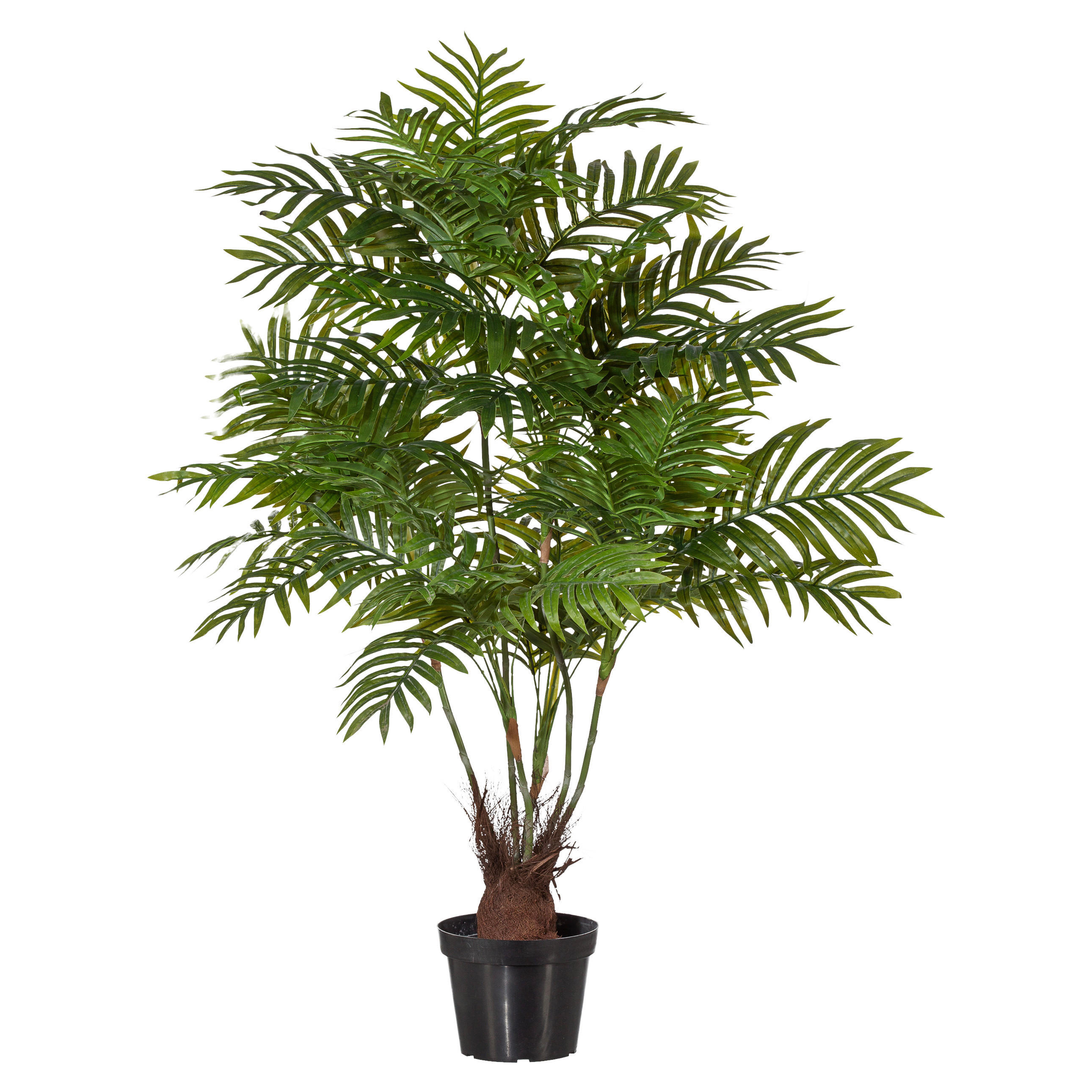 KUNSTPFLANZE Palme 110 cm  - Schwarz/Braun, Design, Kunststoff (110cm) - P & B