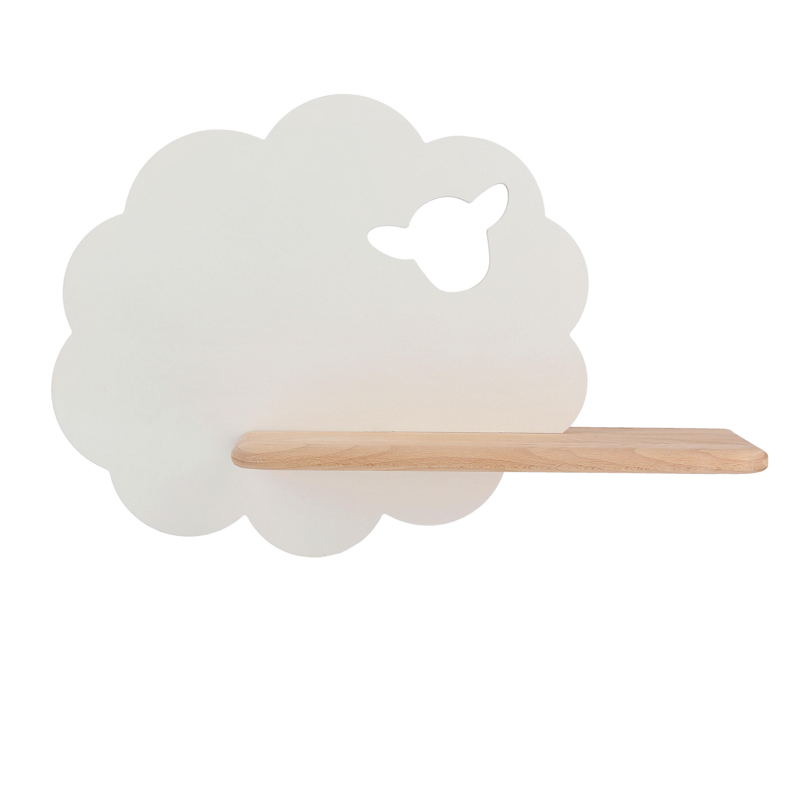 VÄGGLAMPA FÖR BARN Sheep 36/12/24 cm   - vit, Basics, metall/trämaterial (36/12/24cm)