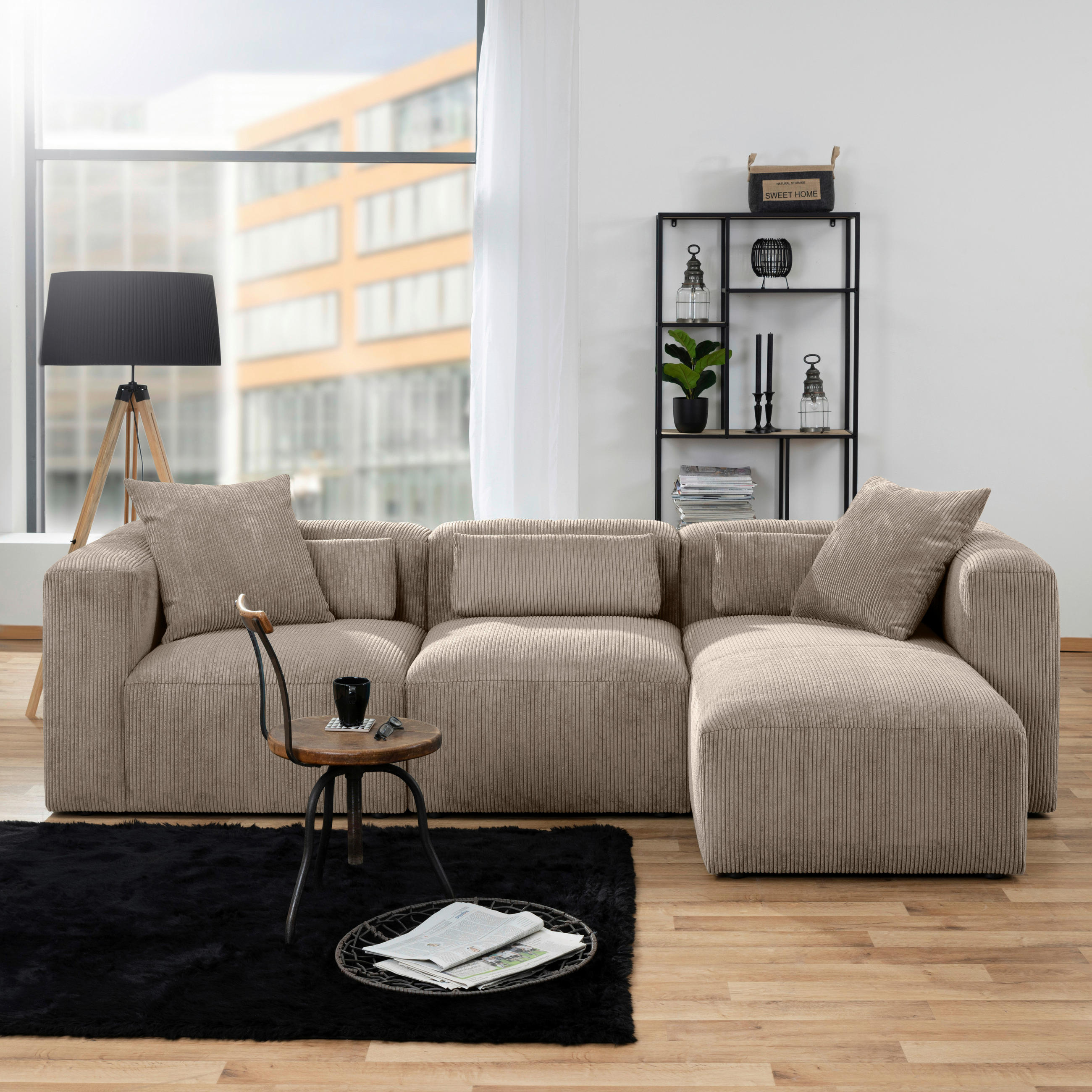 RÜCKENKISSEN  - Taupe, Design, Textil (60/25/12cm) - Max Winzer