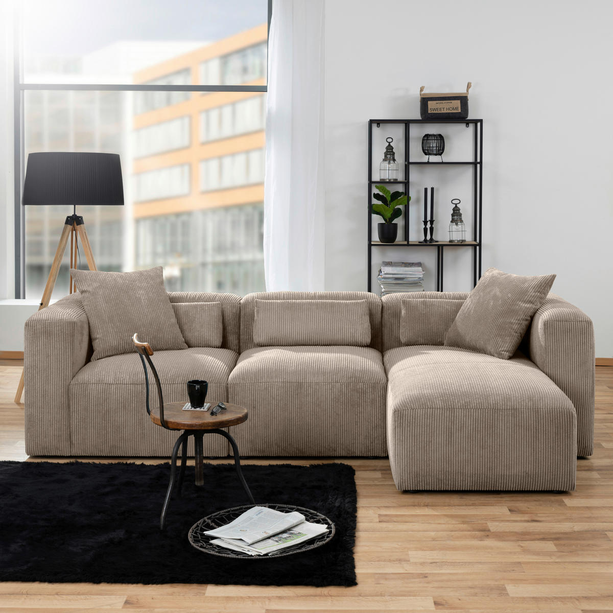 RÜCKENKISSEN  - Taupe, Design, Textil (60/25/12cm) - Max Winzer