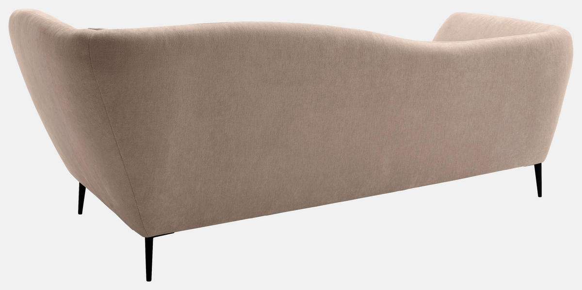 RÉCAMIERE Taupe Chenille Zierkissen, Rücken echt  - Taupe/Schwarz, KONVENTIONELL, Textil/Metall (224/70/97cm) - Hom`in