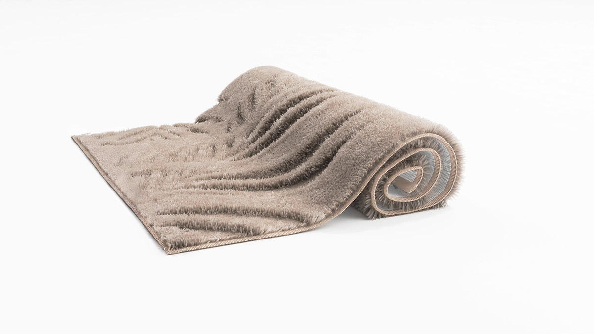 KUPAONSKI TEPIH bež  GRUND  - bež, Basics, tekstil/plastika (60/100cm) - Grund