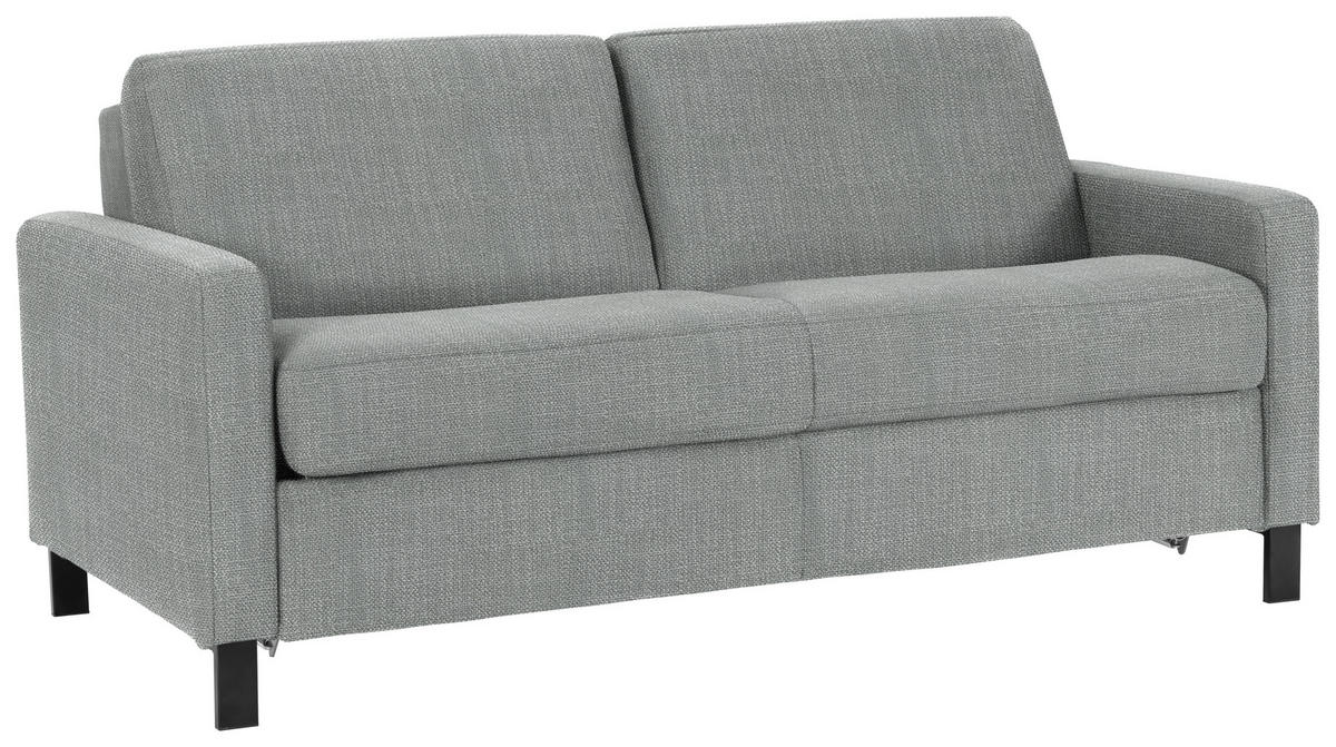 SCHLAFSOFA in Textil Grau  - Schwarz/Grau, Design, Holz/Textil (184/92/102cm) - Venda