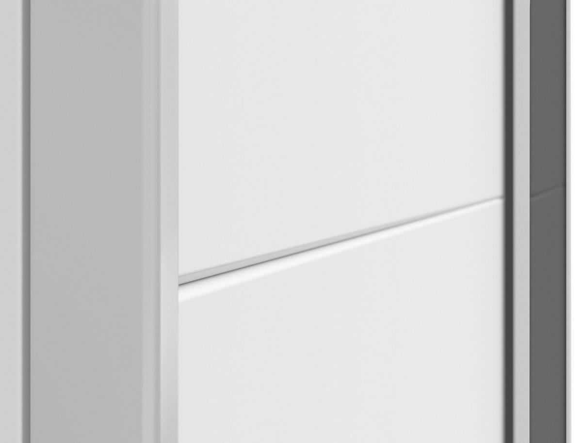 SCHWEBETÜRENSCHRANK 170/191/59 cm 2-türig Graphitfarben, Weiß  - Silberfarben/Graphitfarben, Basics, Holzwerkstoff/Kunststoff (170/191/59cm) - Boxxx