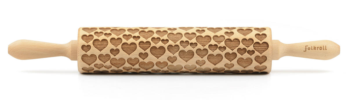 MOTIV-TEIGROLLE - Naturfarben, Basics, Holz (43/6/6cm) - Folkroll