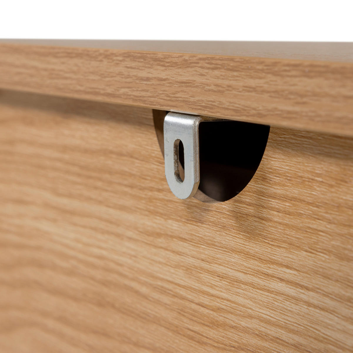 NACHTTISCH 45/51/42 cm  - Schwarz/Naturfarben, Design, Holzwerkstoff/Metall (45/51/42cm) - Livetastic