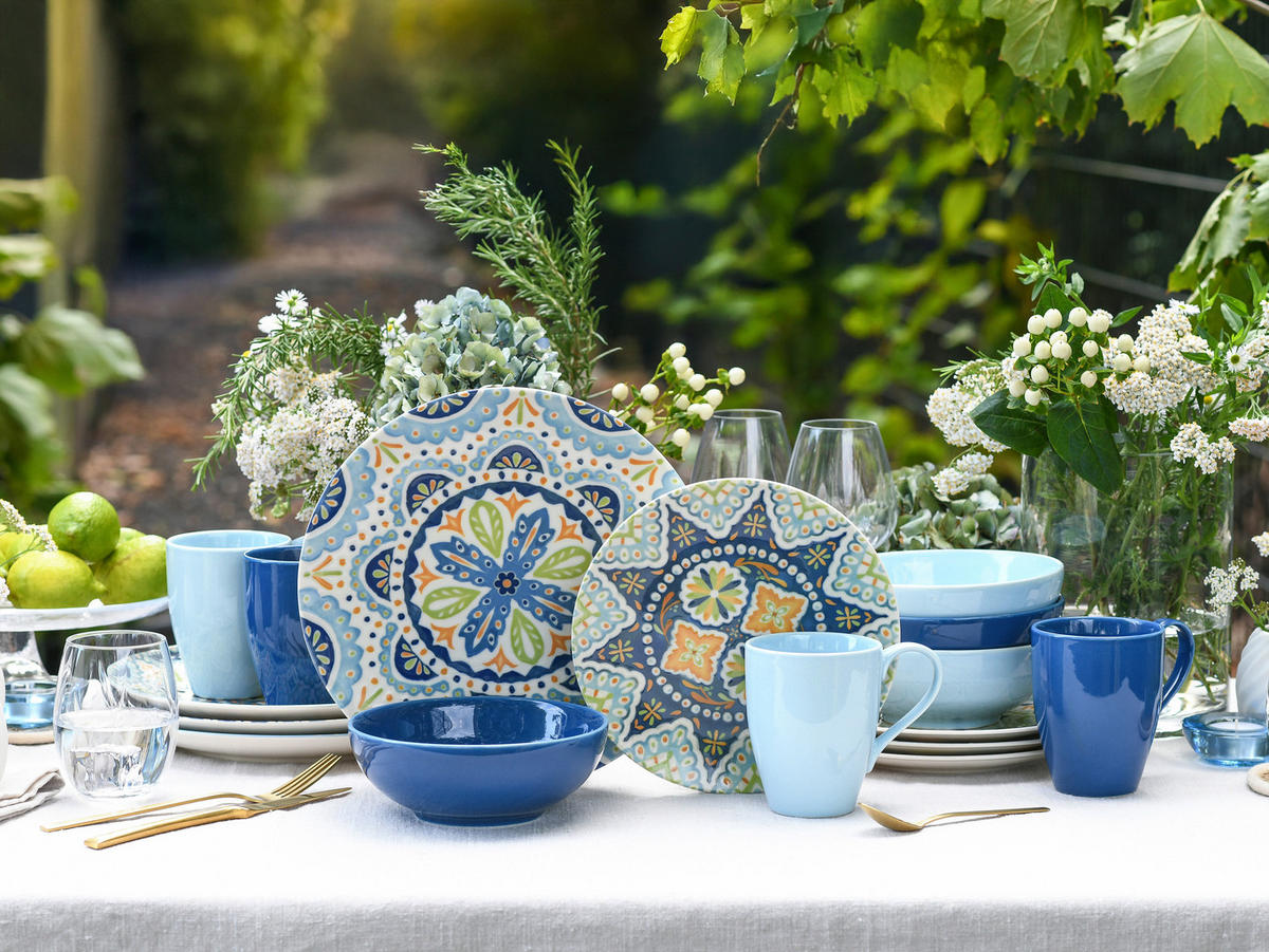 KOMBISERVICE Patio 16-teilig  - Multicolor, Basics, Keramik - Creatable