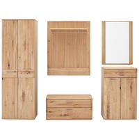 GARDEROBE 5-teilig  in 240/197/38 cm  - Eichefarben, Natur, Holz/Holzwerkstoff (240/197/38cm)