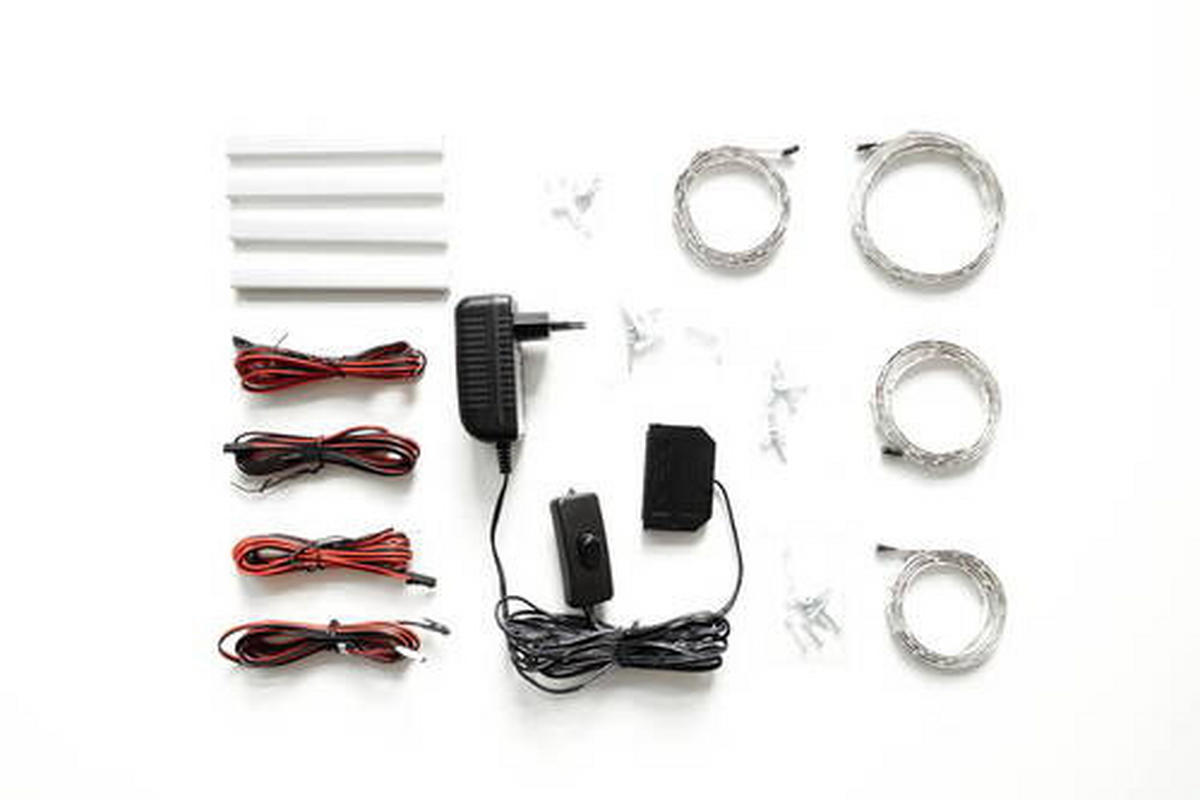 LED-BANDBELEUCHTUNG - Weiss/Schwarz, Design, Kunststoff/Metall (30/1/1cm) - Livetastic