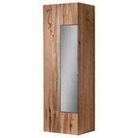 GARDEROBENSCHRANK  in 64/194/42,5 cm  - Eichefarben/Silberfarben, Design, Glas/Holz (64/194/42,5cm) - Voglauer