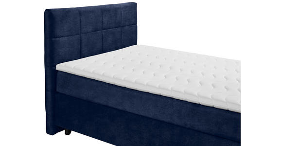 BOXSPRINGBETT 140/200 cm  in Blau  - Blau/Schwarz, Design, Holzwerkstoff/Kunststoff (140/200cm) - Xora