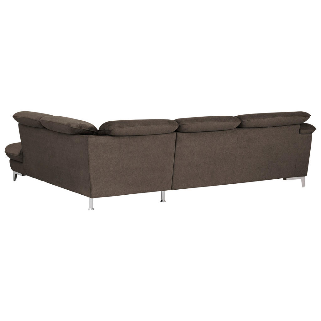 Thumbnail - Livetastic Ecksofa, Dunkelbraun, Textil, 4-Sitzer, Ottomane rechts, L-Form, 293x232 cm, Made in EU, Schlafen auf Sitzhöh...
