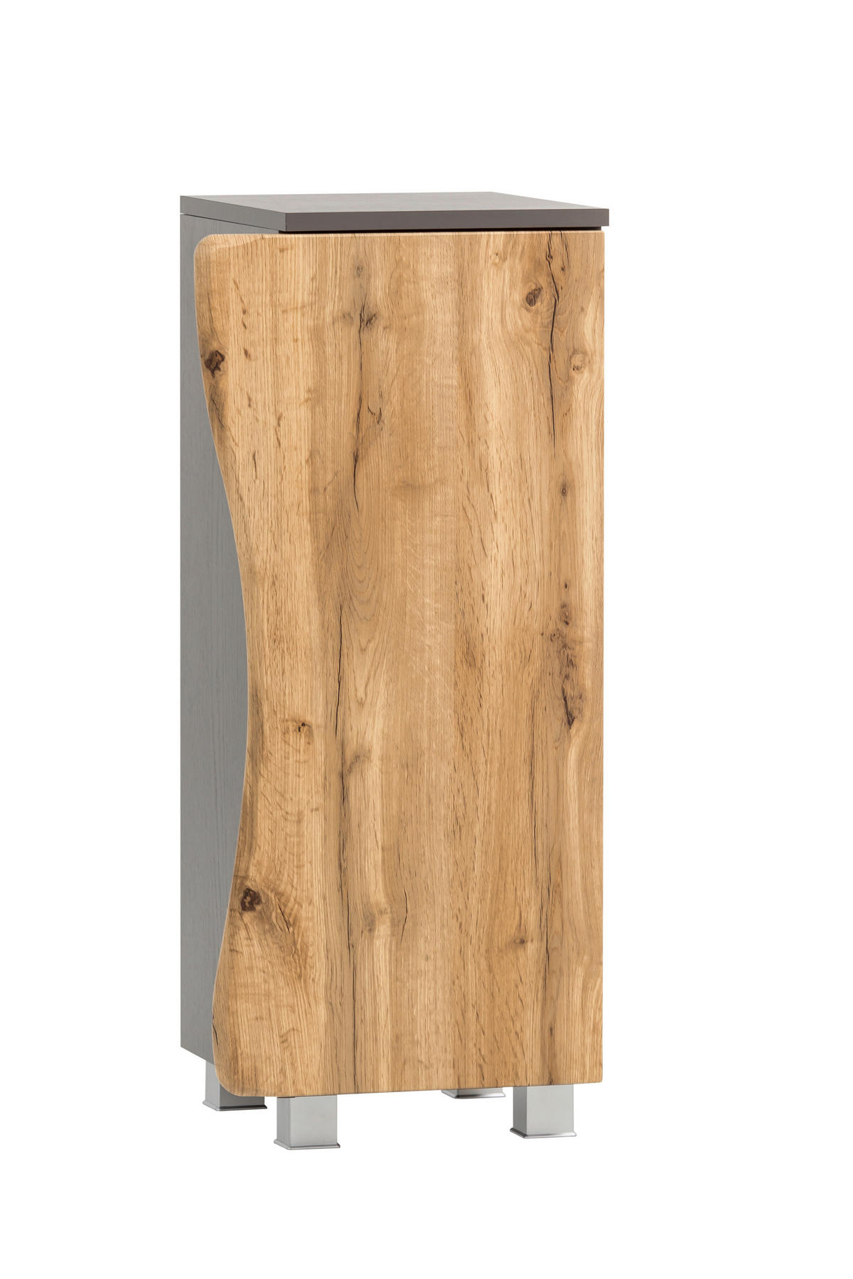 UNTERSCHRANK 30/79/35 cm   - Eiche Wotan/Silberfarben, Natur, Holzwerkstoff/Kunststoff (30/79/35cm) - Xora