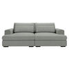 BIGSOFA in Cord Hellgrau  - Hellgrau/Schwarz, Design, Textil (223/80/158cm) - Lomoco