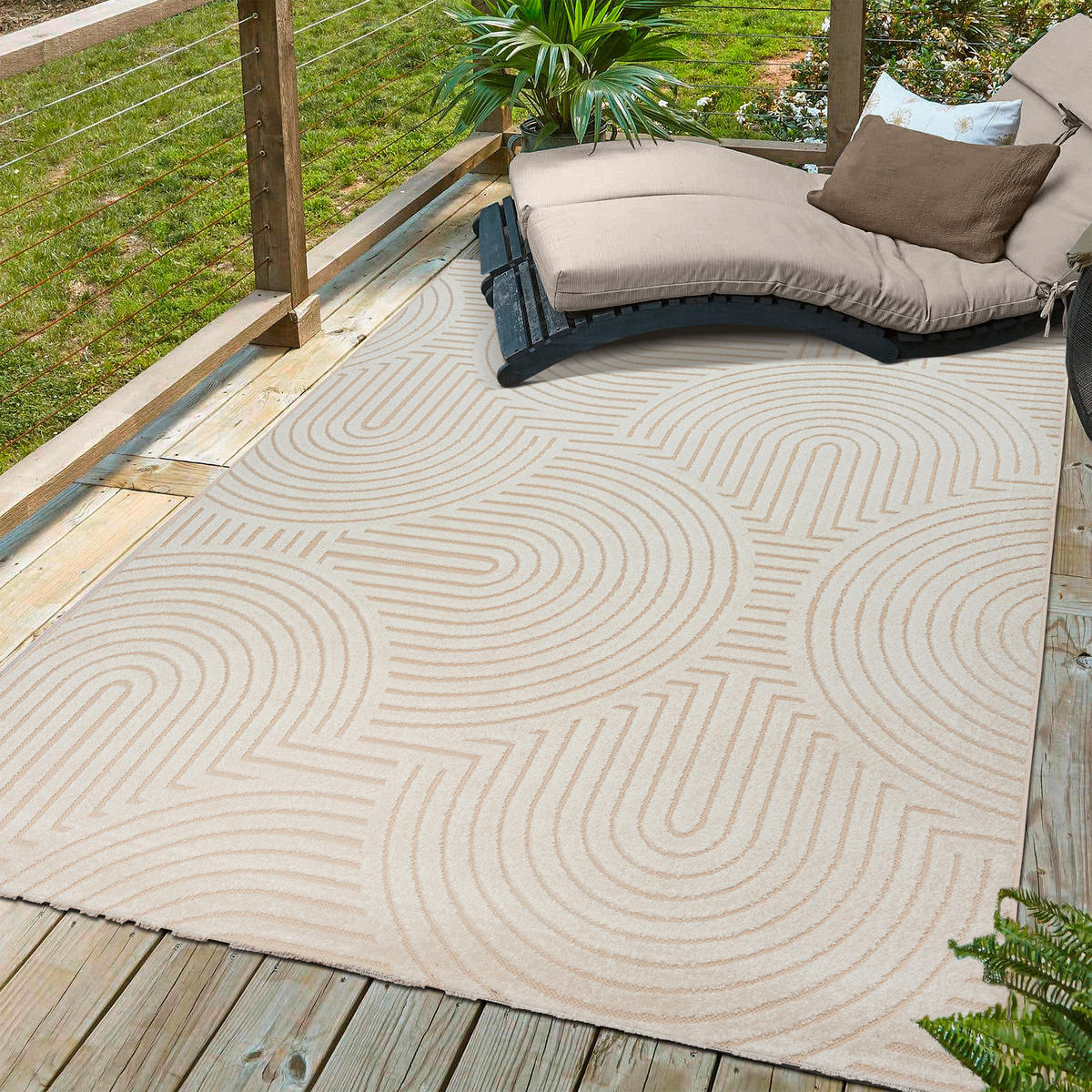 OUTDOORTEPPICH 200/290 cm Berlin Creme  - Creme, Basics, Kunststoff/Textil (200/290cm) - Novel