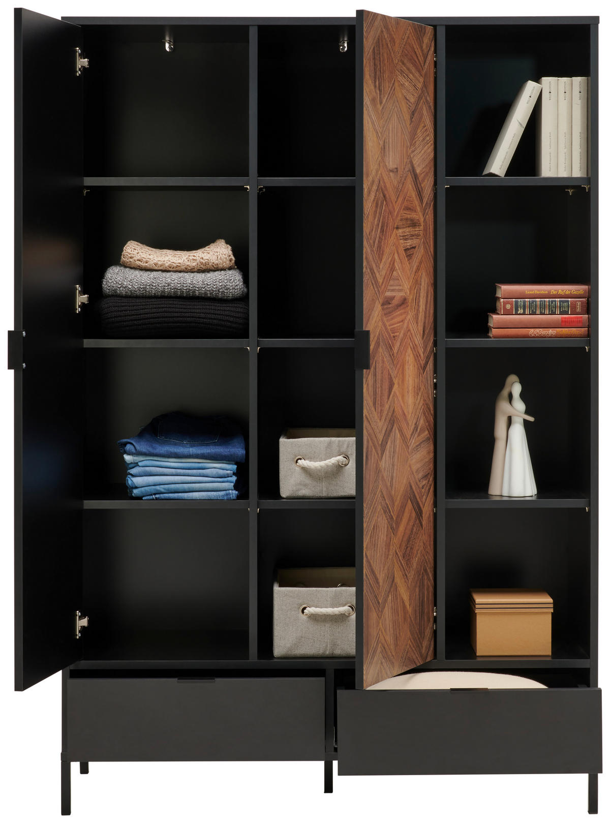 HIGHBOARD  in 117,1/173,6/42 cm  - Goldfarben/Schwarz, Trend, Holzwerkstoff/Metall (117,1/173,6/42cm) - Hom`in