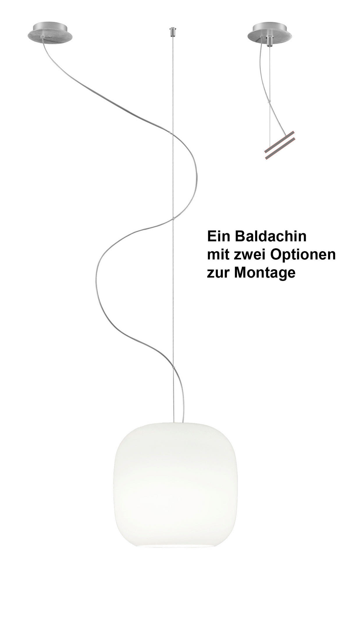 PENDELLEUCHTE MUREA 25/150/150 cm   - Weiß, KONVENTIONELL, Glas (25/150/150cm)