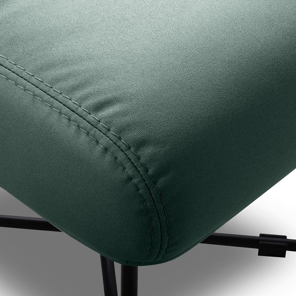 SESSELSET in Lederlook Graphitfarben  - Beige/Graphitfarben, Design, Textil/Metall (67/87/74cm) - Livetastic