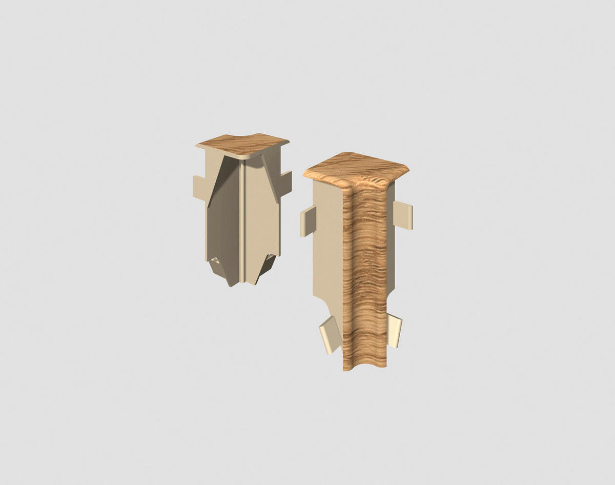 Innenecke Eiche Braun Braun, Eichefarben  - Eichefarben/Braun, Basics, Kunststoff (1.6/0.7/5.9cm) - Egger Holzwerkstoffe