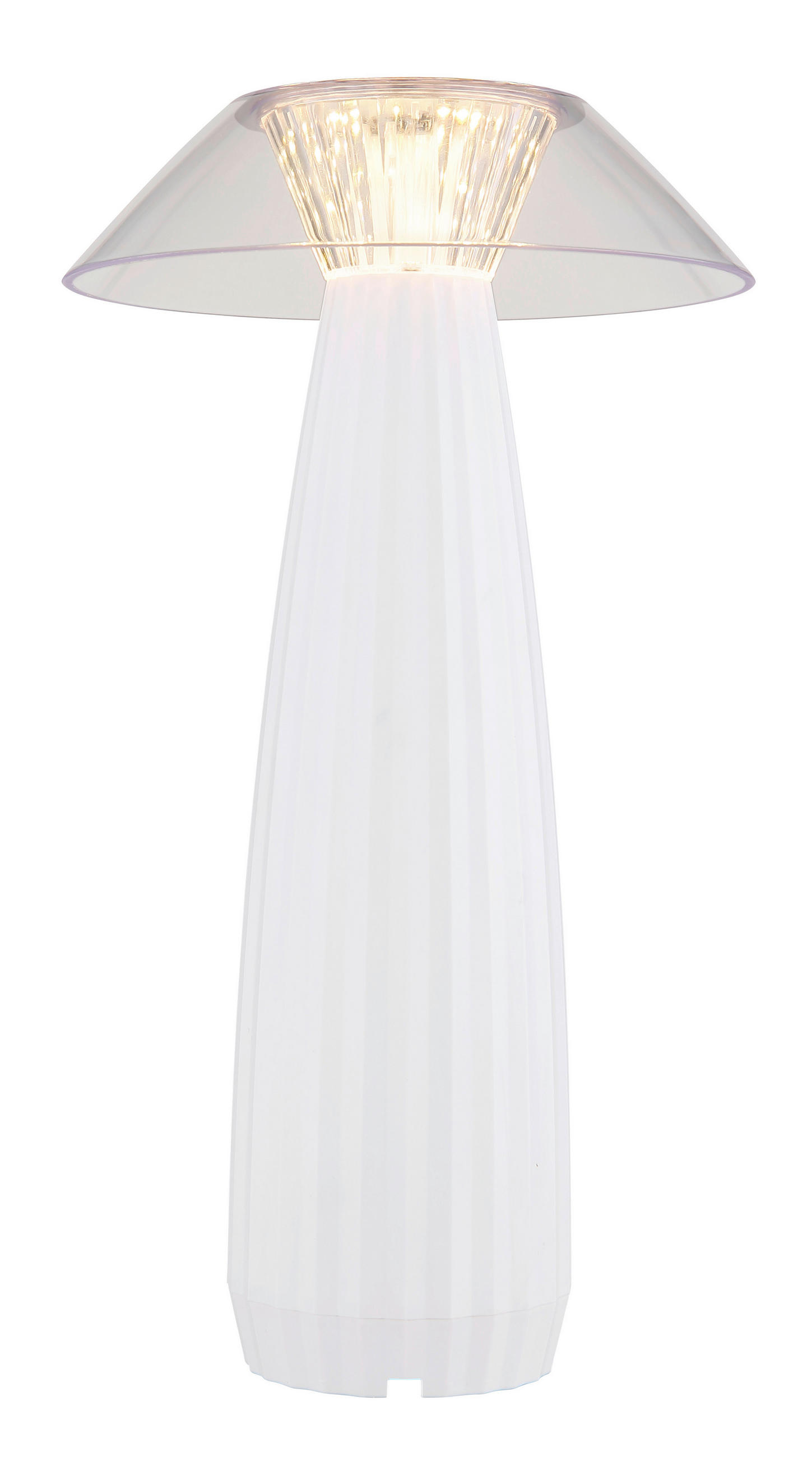 STOLNÍ LAMPA NA BATERIE, 15,4/15,4/28 cm - bílá, Design (15,4/15,4/28cm) - Globo