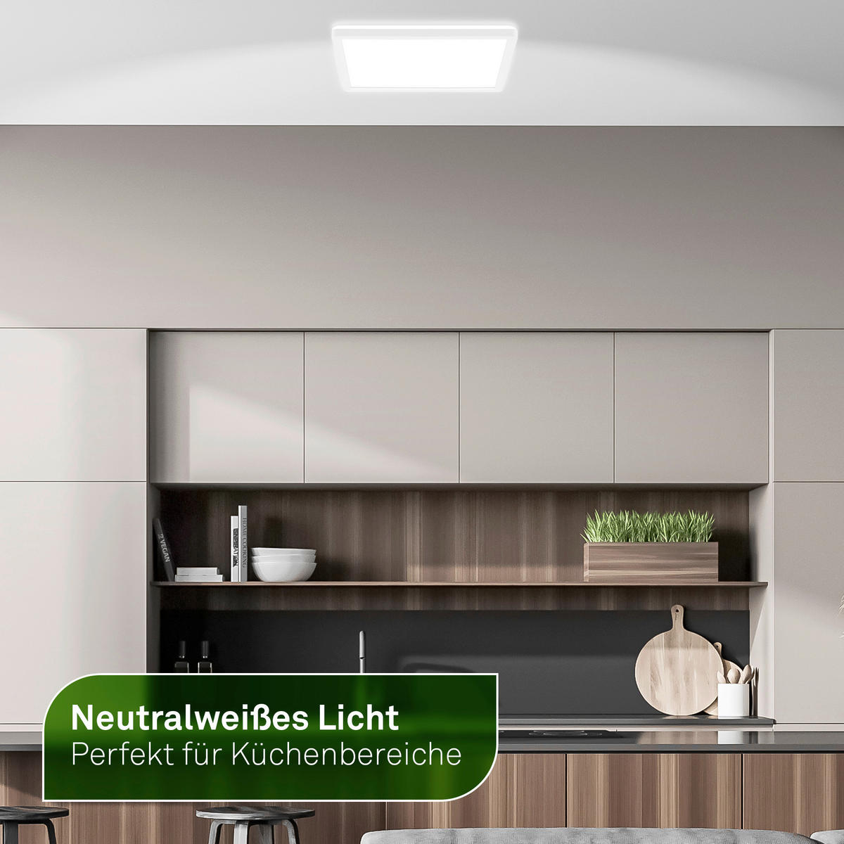 STROPNA LED-SVETILKA  Tava A  2400 lm 4000 K   - bela, Basics, umetna masa (29/29/3cm)