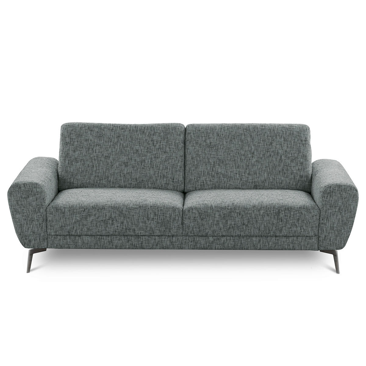 3-SITZER-SOFA Webstoff Anthrazit  - Anthrazit/Schwarz, Design, Textil/Metall (187/85/92cm) - Livetastic