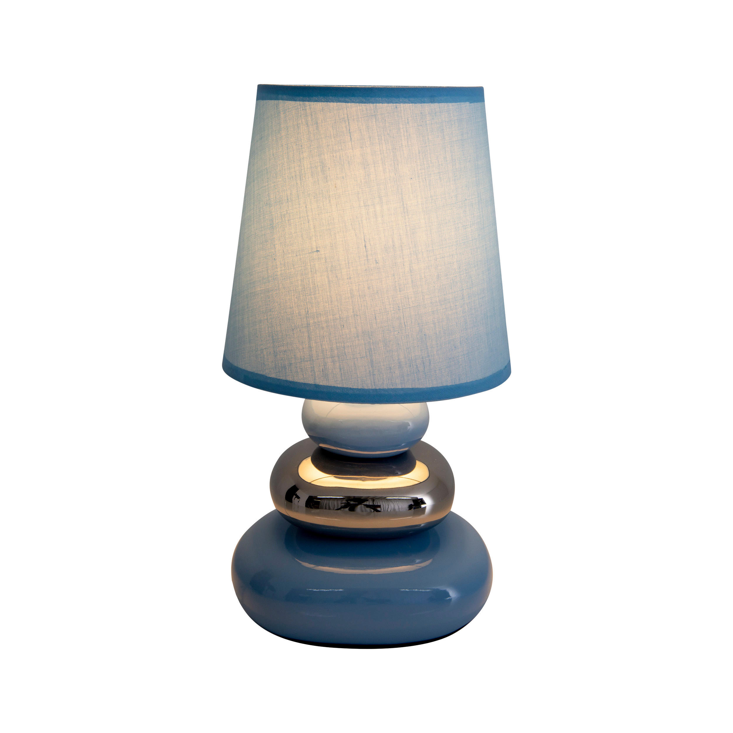 TISCHLEUCHTE 16,5/31 cm   - Blau, Basics, Keramik/Textil (16,5/31cm) - Näve