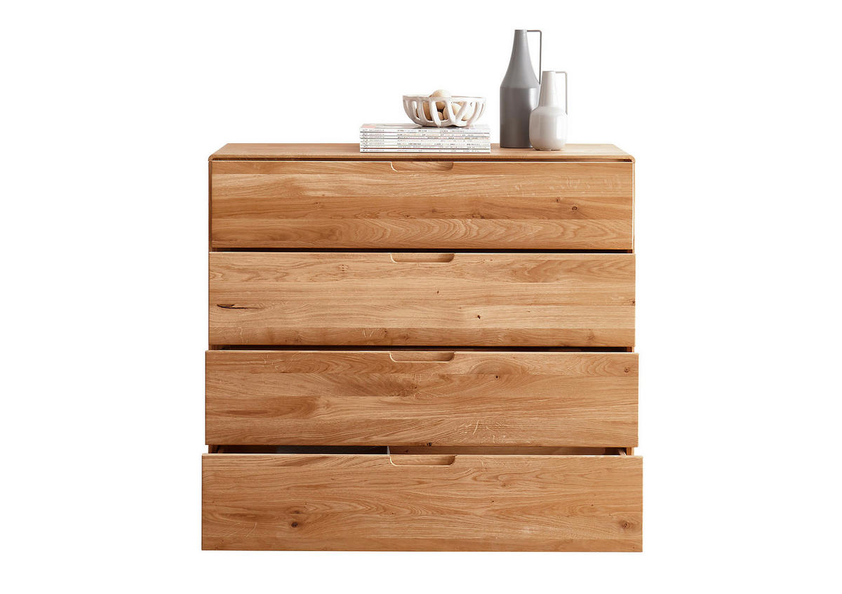 KOMMODE , 100/91/40 cm, 4 Schublade(n)  - Wildeiche, Design, Holz (100/91/40cm) - Livetastic