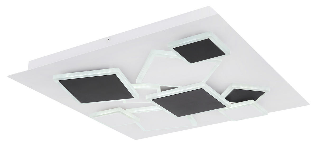 STROPNA LED-SVETILKA   50 W/6400 lm/3000-4000-6000 K/230 V/ - črna/bela, Trend, kovina/umetna masa (50/50/6,5cm) - Novel