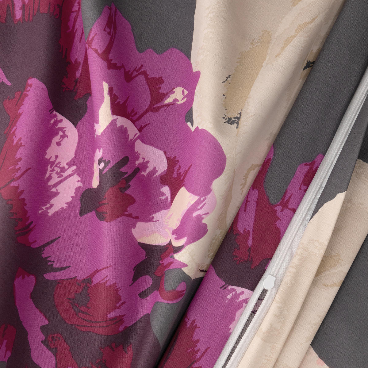 BETTWÄSCHE Renforcé 140/220 cm  - Dunkelgrau, Design, Textil (140/220cm) - Florella