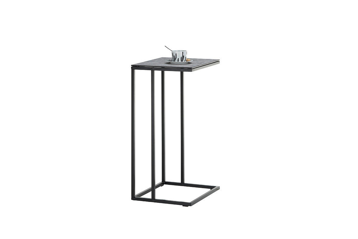 COUCHTISCH Sicherheitsglas 40/35/70 cm rechteckig Schwarz, Grau  - Schwarz/Grau, Design, Glas/Metall (40/35/70cm) - Xora