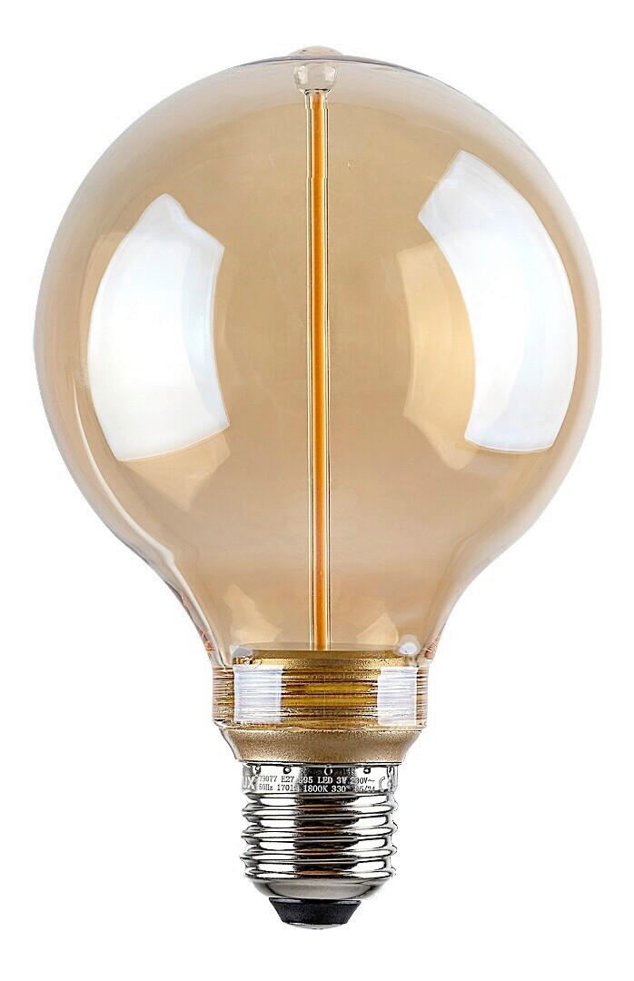 LED FILAMENT ŽARULJA E27 , 3 W , 170 lm , 1800 K   - boje jantara, Design, staklo (10/14.5cm)