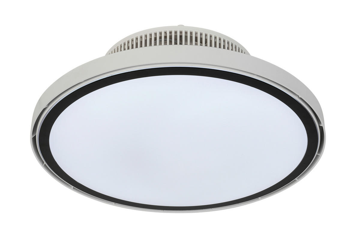 DECKENVENTILATOR - Schwarz/Weiß, Trend, Kunststoff/Metall (46/19,5cm) - Mican