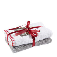 GÄSTETUCH Grau, Weiß 30/50 cm  - Weiß/Grau, KONVENTIONELL, Textil (30/50cm) - X-Mas