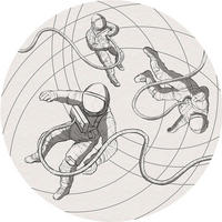 FOTOTAPET  - vit/svart, Trend (125cm)