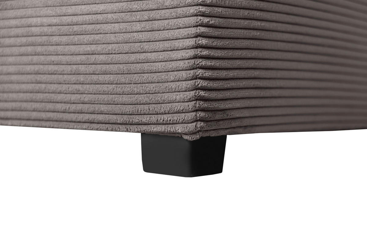 WOHNLANDSCHAFT SORINA Dunkelgrau Cord  - Dunkelgrau/Schwarz, Design, Kunststoff/Textil (157/305/202cm) - MID.YOU