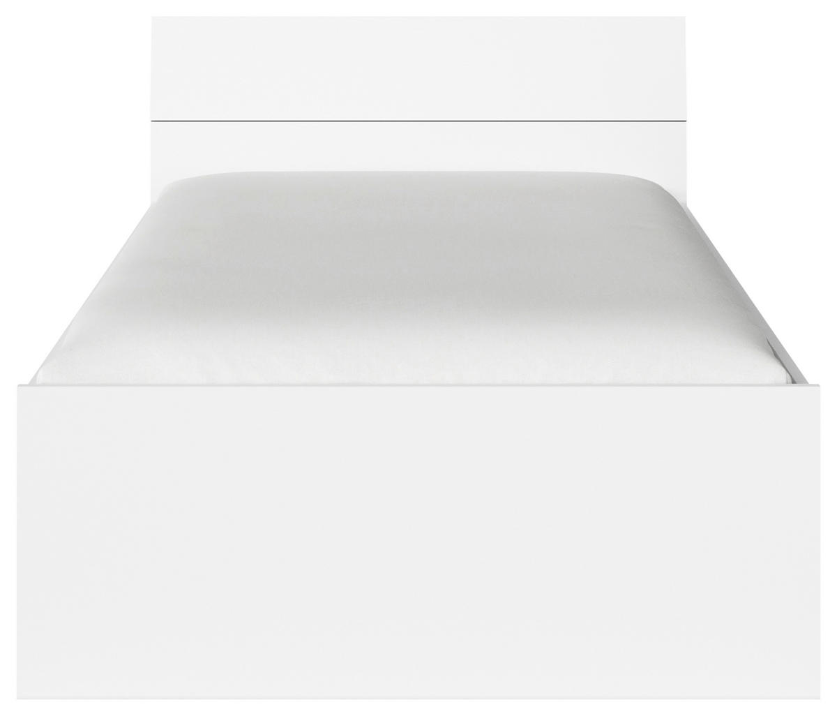 POSTELJA 120 cm   x 200 cm  , leseni material bela, siva  - siva/bela, Trend, leseni material (120/200cm) - Xora