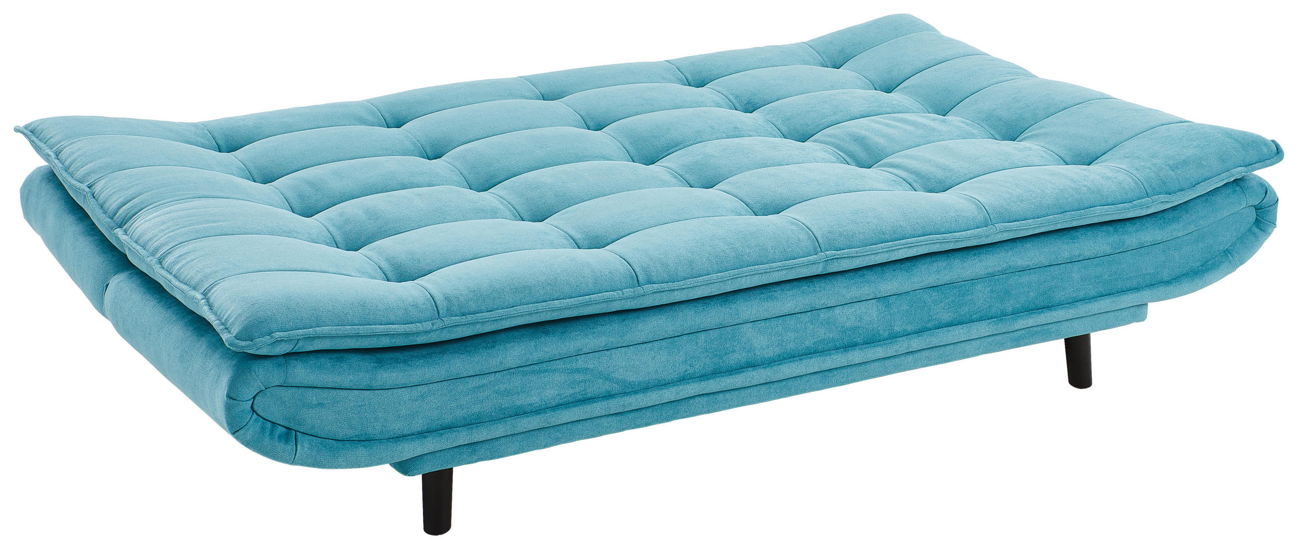ZOFA S POSTELJNO FUNKCIJO,  turkizna  - turkizna/črna, Design (194/100/90cm) - Ti'me