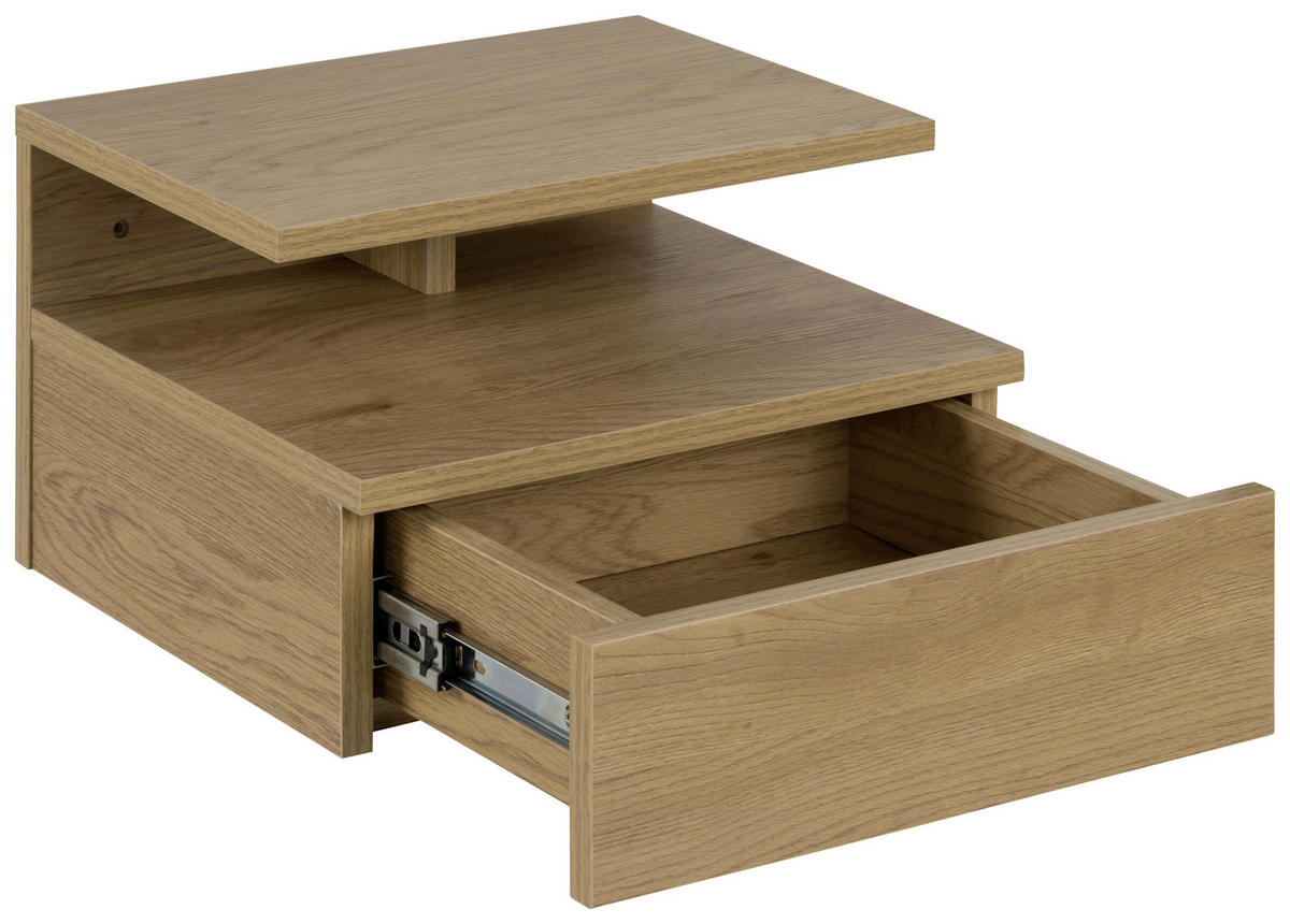 NACHTSCHRANK 35/22,5/32 cm  - Eichefarben, Design, Holzwerkstoff (35/22,5/32cm)
