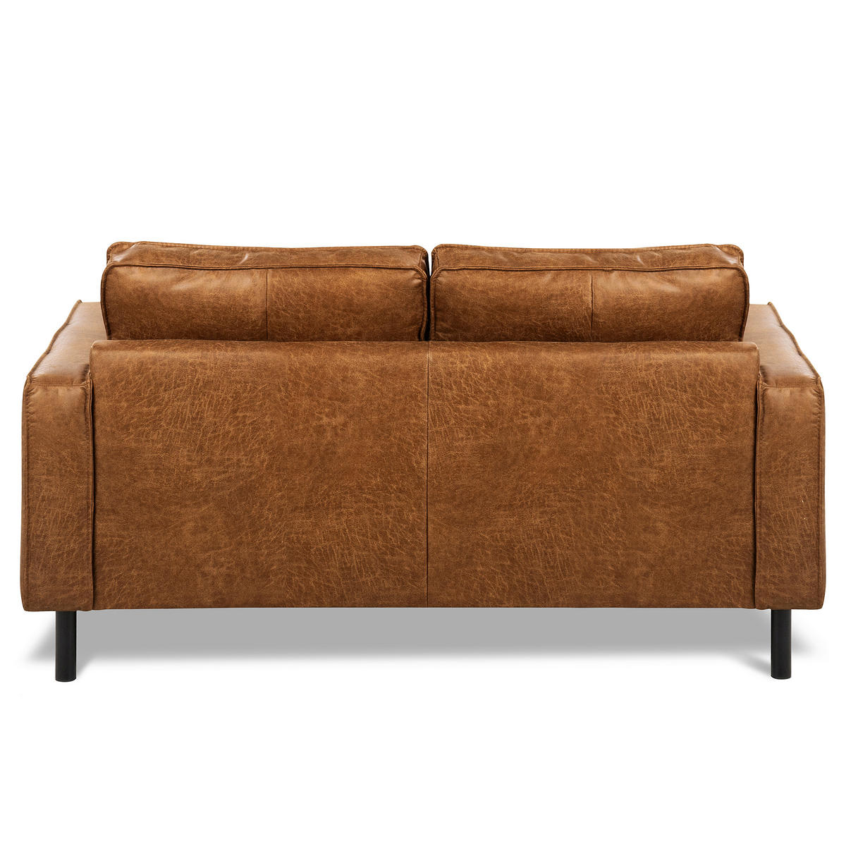 2-SITZER-SOFA  in Lederlook Echtleder Hellbraun Modern  - Hellbraun, Design, Leder/Textil (148/85/92cm) - Livetastic