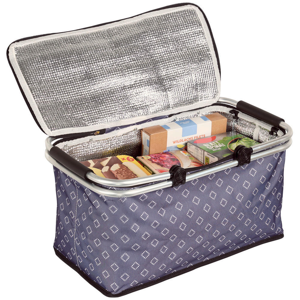 EINKAUFSKORB  - Blau, Basics, Textil/Metall (50/29/25.5cm) - Kesper