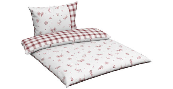 WENDEBETTWÄSCHE TALVI Renforcé 140/200 cm  - Rot/Weiß, KONVENTIONELL, Textil (140/200cm) - Esposa