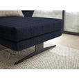 ECKSOFA  in Flachgewebe Dunkelblau  279-327/176-217 cm  - Schwarz/Dunkelblau, Design, Textil/Metall (279-327/176-217cm) - Dieter Knoll