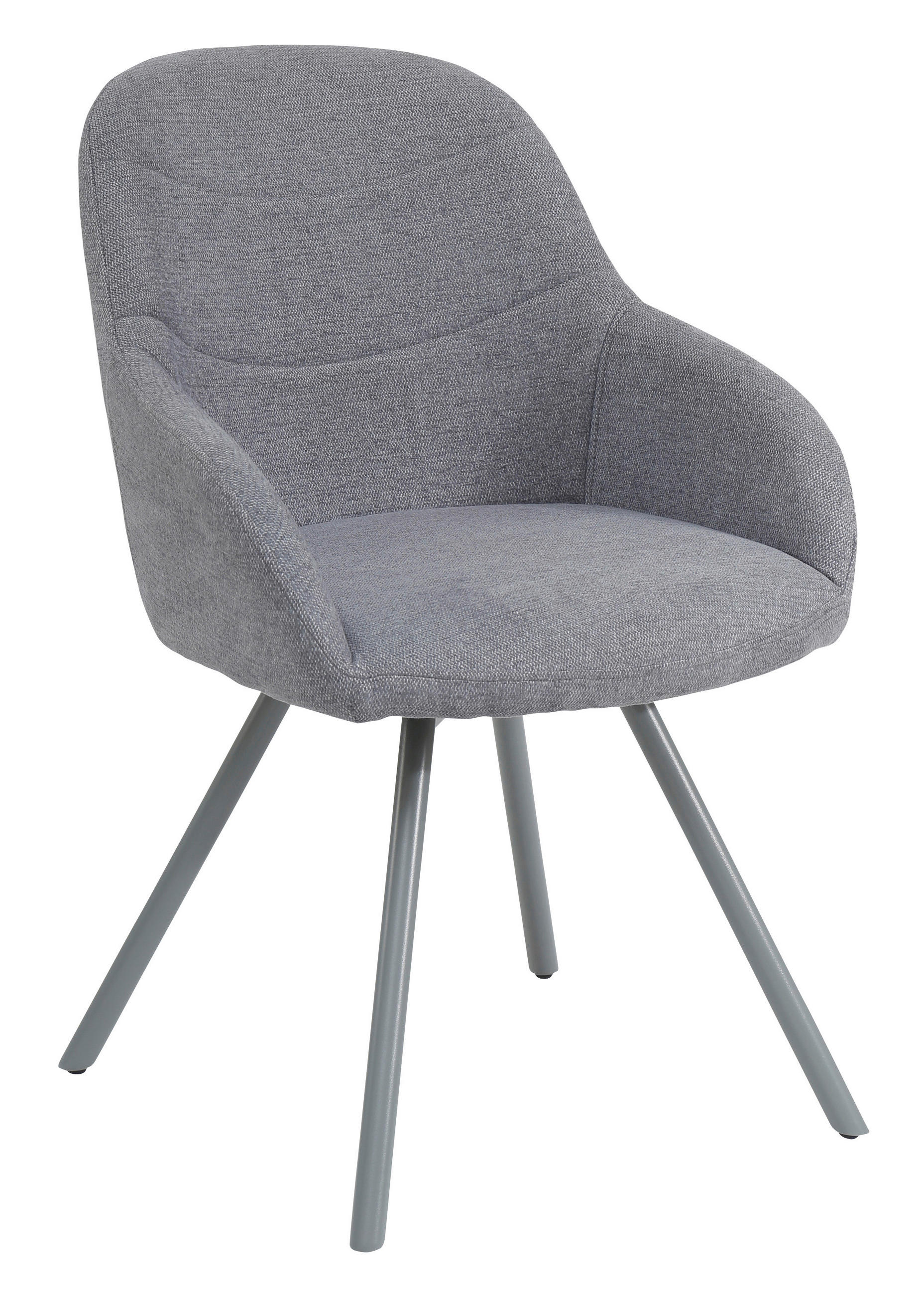 STUHL - Grau, Design, Textil/Metall (57/84,5/61cm) - Carryhome