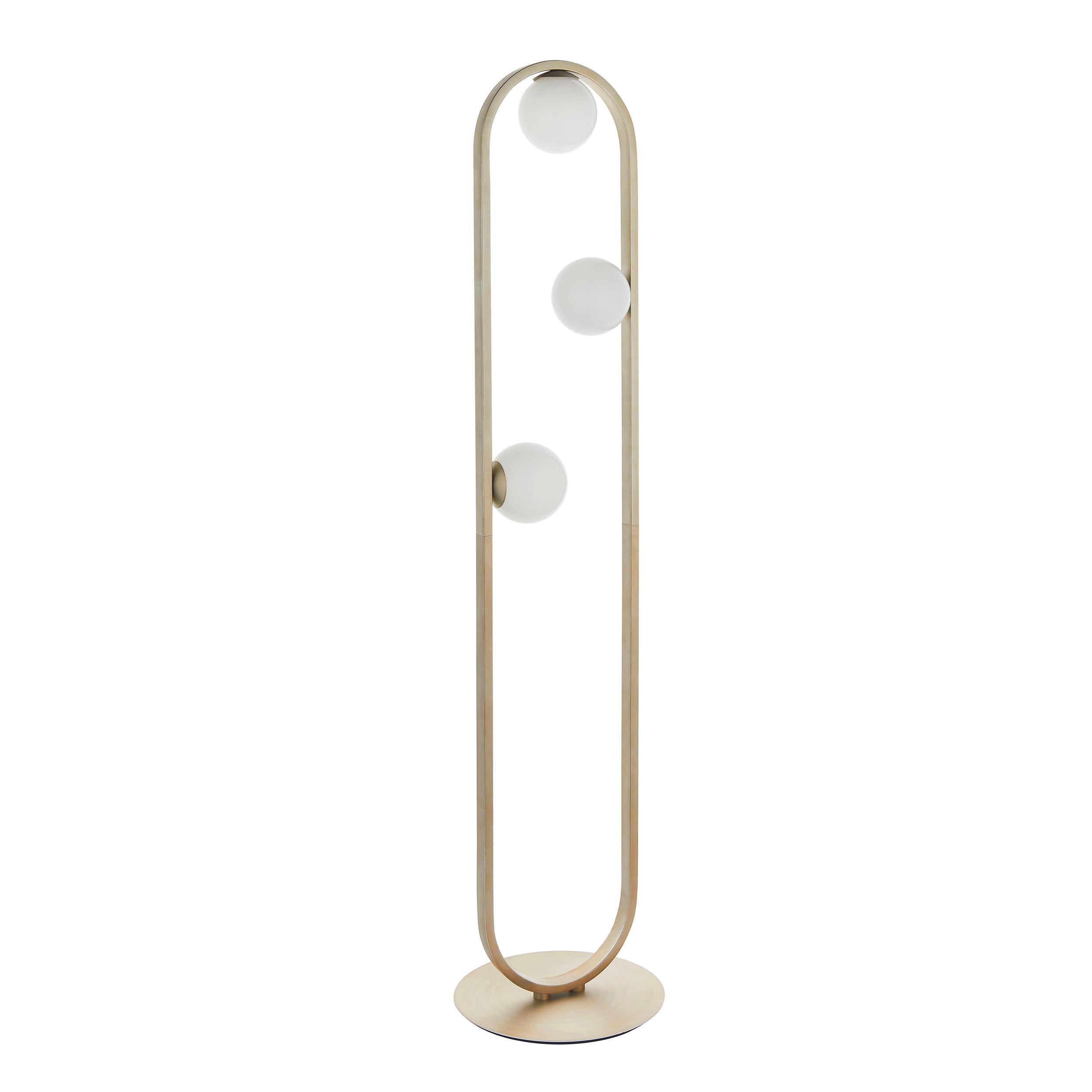 STEHLEUCHTE 32/141.5 cm    - Silberfarben/Opal, Basics, Glas/Metall (32/141.5cm) - ENDON