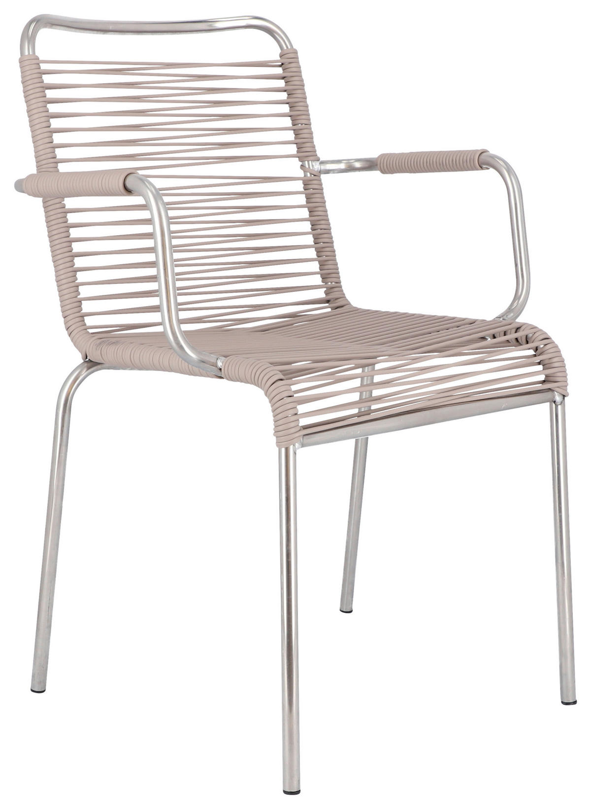 GARTENSESSEL-SET Aluminium Taupe, Alufarben  - Taupe/Alufarben, Design, Kunststoff/Metall (57/85/57cm) - FIAM