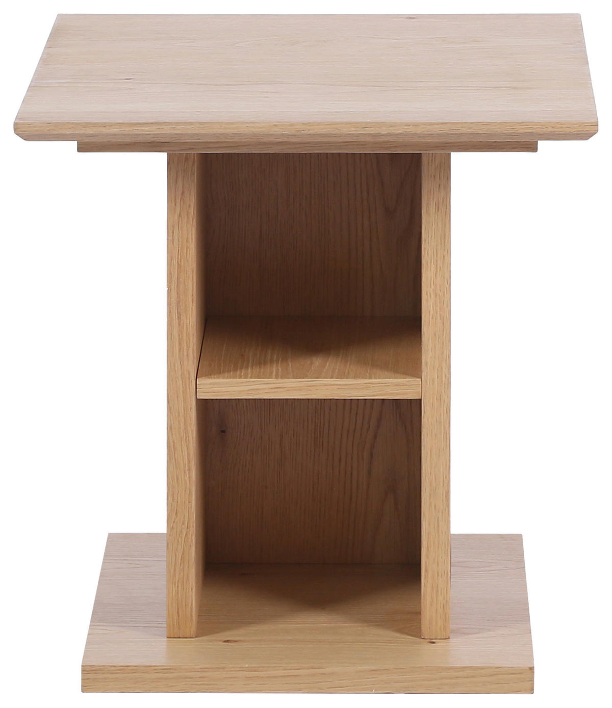 BEISTELLTISCH 50/50/53 cm Eiche furniert Eichefarben quadratisch  - Eichefarben, Natur, Holz/Holzwerkstoff (50/50/53cm) - Stylife