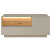 GARDEROBENBANK  in 110/50/32 cm  - Kaschmir/Eichefarben, Design, Glas/Metall (110/50/32cm) - Novel